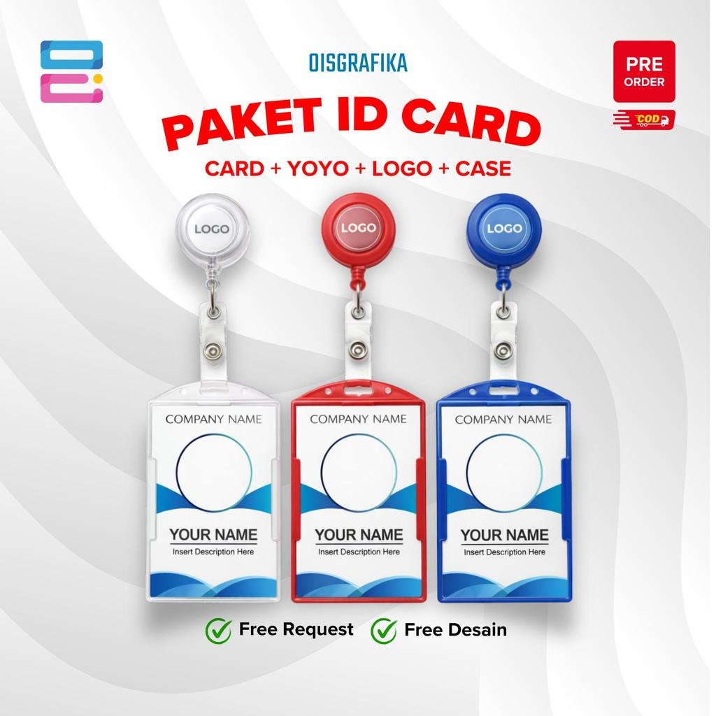 OIS GRAFIKA Paket Lengkap ID Card Custom Case Logo Resin Yoyo - 1 SET